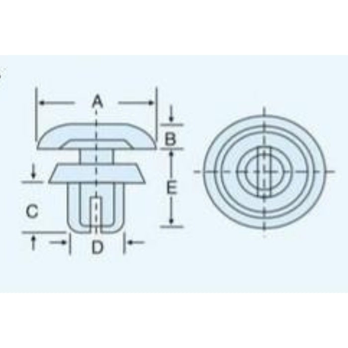 Push Rivets / Shear Pin Pack of 12