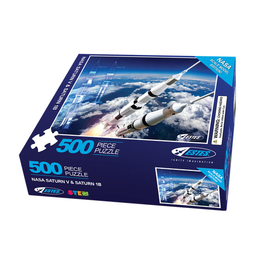 0510 ESTES NASA Saturn V & Saturn 1B 500 Piece Puzzle