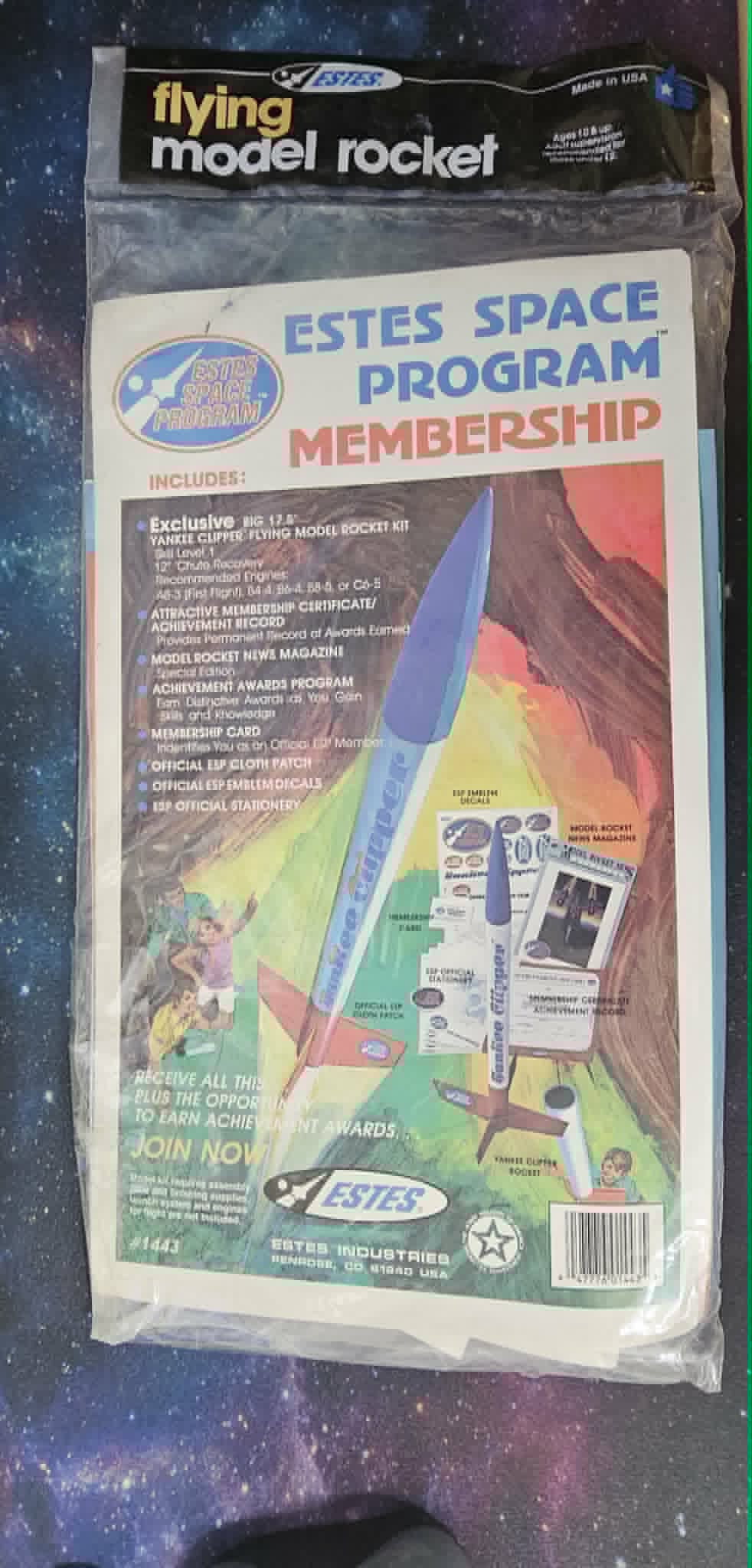 1443 ESTES Yankee Clipper Space Program Membership