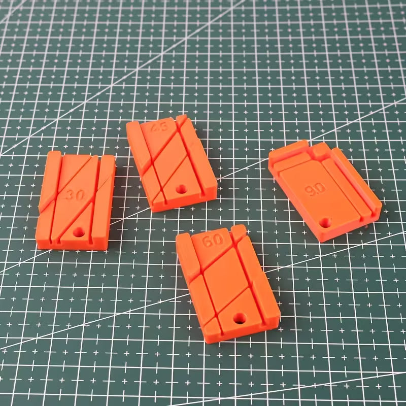 Set of 4 Plastic Angle Tools for Model Building, Designed for Angles of 30, 45, 60, And 90 Degrees,