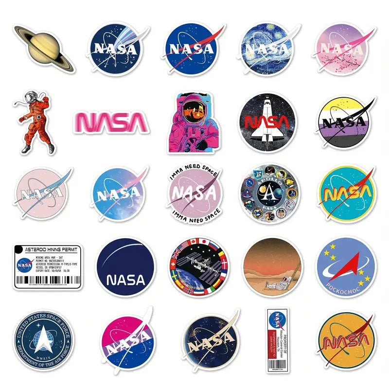 Nasa Rise Sticker Sticker Nasa Pack #2 pack of 50 – Everdon Hobbies