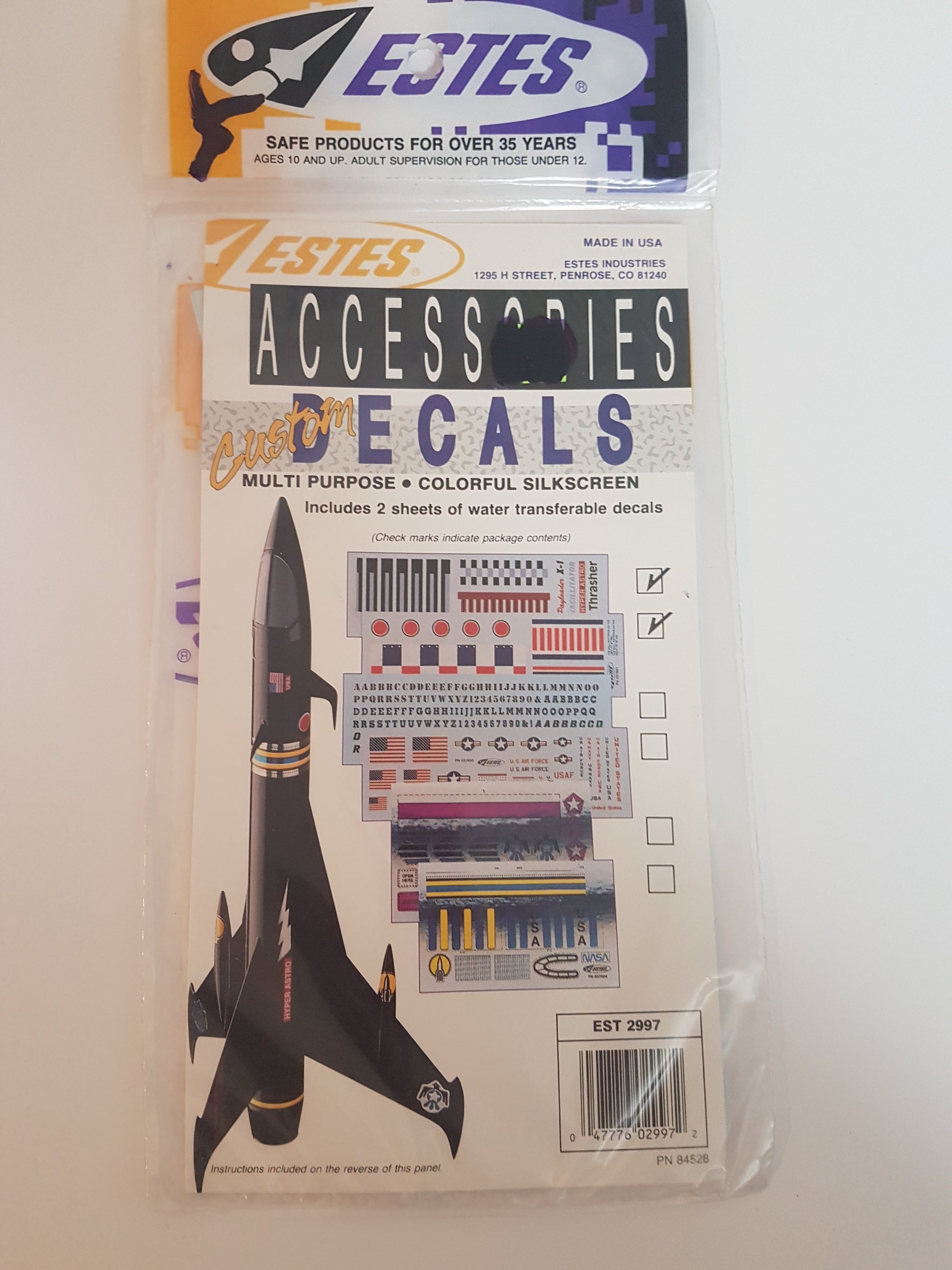 2997 ESTES Accessories Decals set 1 & 2 – Everdon Hobbies
