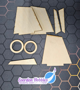 Everdon Rocketry plywood Fin Kit " OPTIMA 2035 " for STAR ORBITER  9716