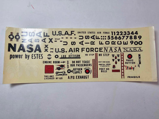 DECAL ONLY ESTES "POWER BY ESTES" - Everdon Hobbies