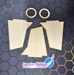 Everdon Rocketry plywood Fin Kit " Yellow Jacket 2008 " for STAR ORBITER  9716