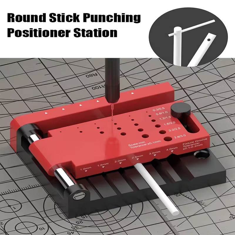 MAZHA Round Bar Drilling Positioner, Model Tool Round Bar Center Punch Fixture