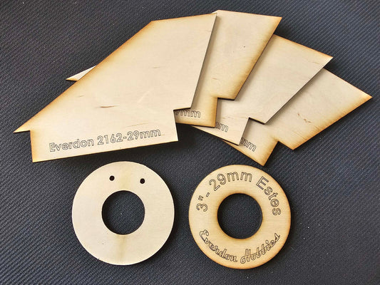 Everdon Rocketry plywood upgrades  for Estes Big Daddy  2162 29mm