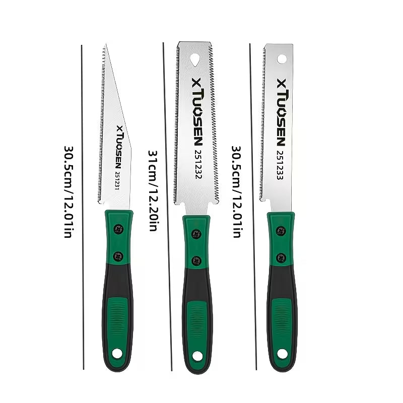 Japanese Pull Saw  Double-Edged Woodworking Hand Saw with Fine Teeth, Precision Cutting for Wood and PVC, Portable with Non-Slip Handle, Ideal for Woodworking