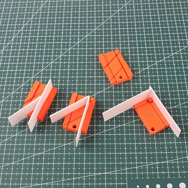 Set of 4 Plastic Angle Tools for Model Building, Designed for Angles of 30, 45, 60, And 90 Degrees,