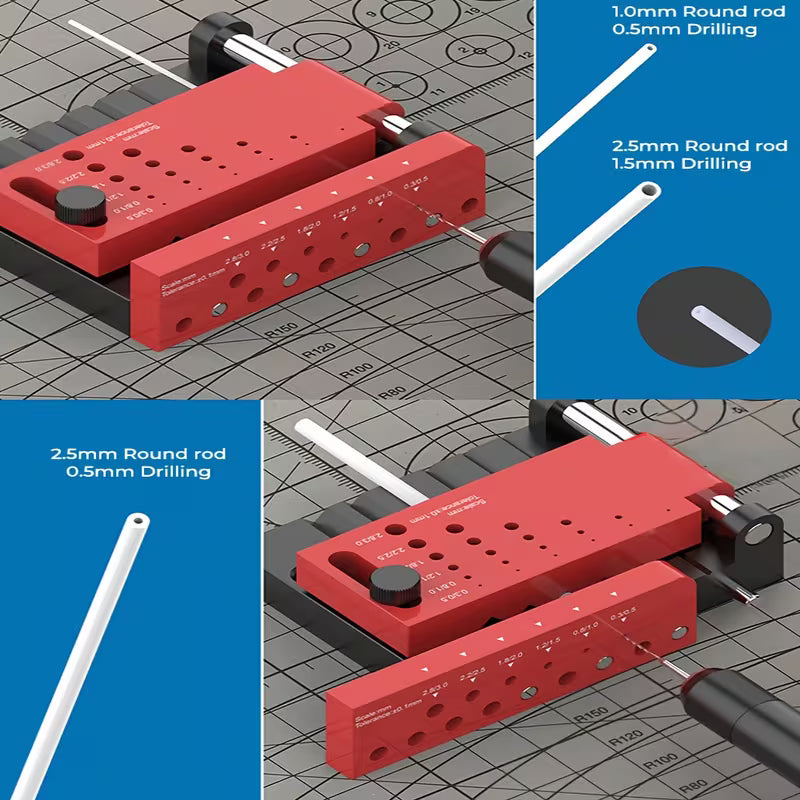 MAZHA Round Bar Drilling Positioner, Model Tool Round Bar Center Punch Fixture