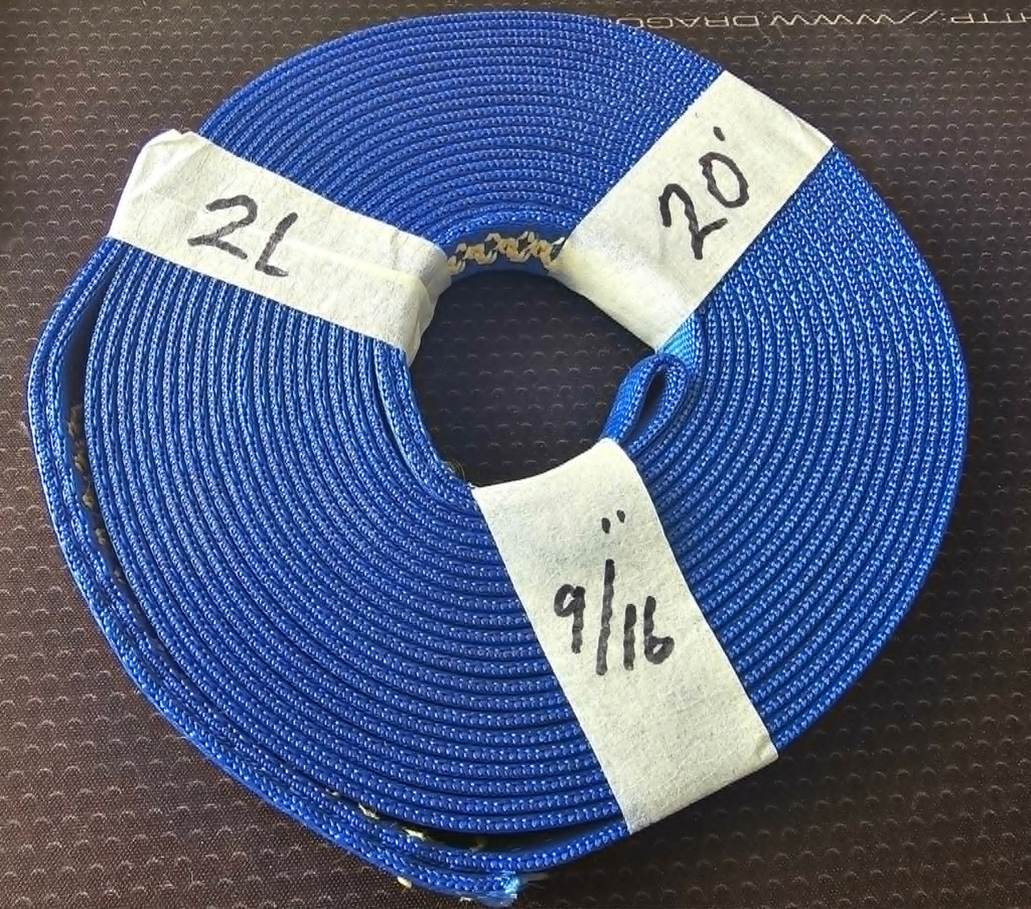 One Bad Hawk  9/16" Tubular Nylon 20' with sewn loops
