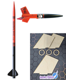 Everdon Rocketry plywood Fin Kit " Der Red Max 0651 " for STAR ORBITER  9716