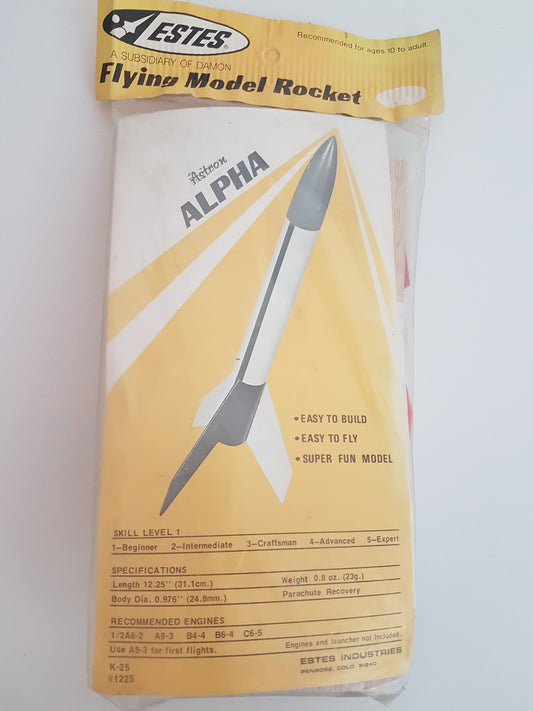 K-25  1225 ESTES Alpha Yellow Tag - Everdon Hobbies